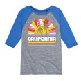 thumbnail image 1 of Instant Message - California Sunset - Toddler & Youth Raglan Graphic T-Shirt, 1 of 5