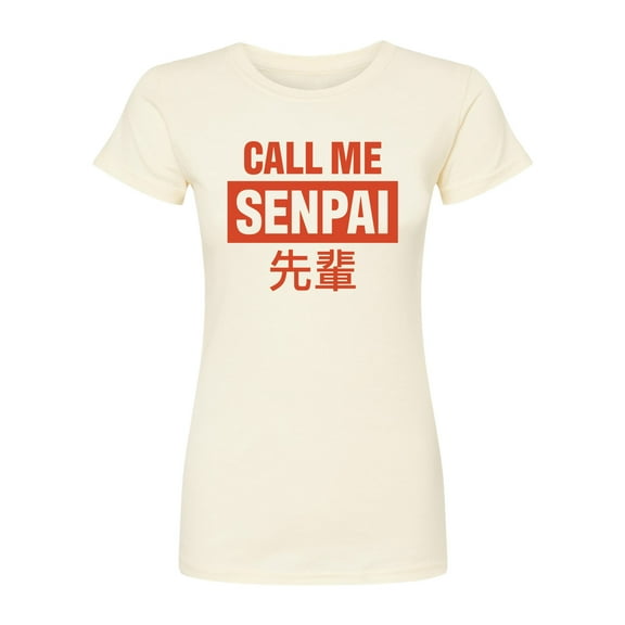 Instant Message - Call Me Senpai - Juniors Fitted Graphic T-Shirt