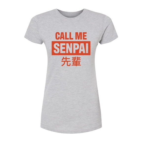 Instant Message - Call Me Senpai - Juniors Fitted Graphic T-Shirt