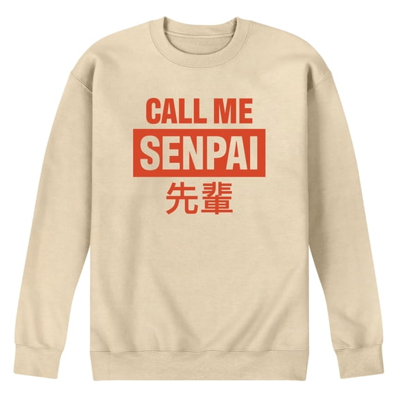 Instant Message - Call Me Senpai - Men's Crew Fleece Sweatshirt