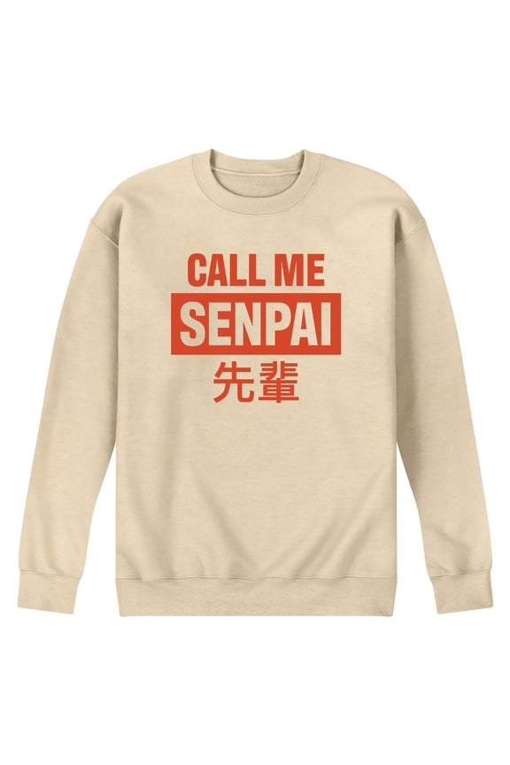- Call Me Senpai - Men's Crew Fleece Sweatshirt