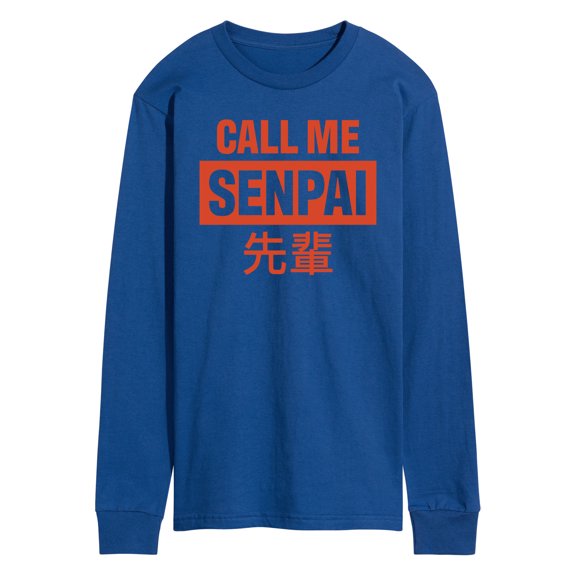 Instant Message - Call Me Senpai Long Sleeve Graphic T-Shirt
