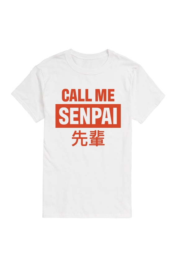 - Call Me Senpai - Men's Short Sleeve Graphic T-Shirt