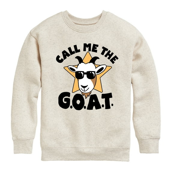 Instant Message - Call Me The Goat - Toddler And Youth Crewneck Fleece Sweatshirt