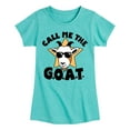 thumbnail image 1 of Instant Message - Call Me The Goat - Toddler And Youth Girls Short Sleeve Graphic T-Shirt, 1 of 6