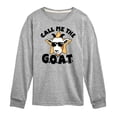 thumbnail image 1 of Instant Message - Call Me The Goat - Toddler And Youth Long Sleeve Graphic T-Shirt, 1 of 6