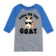 thumbnail image 1 of Instant Message - Call Me The Goat - Toddler And Youth Raglan Graphic T-Shirt, 1 of 5