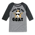 thumbnail image 1 of Instant Message - Call Me The Goat - Toddler And Youth Raglan Graphic T-Shirt, 1 of 5