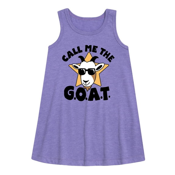 Instant Message - Call Me The Goat - Toddler and Youth Girls A-line Dress