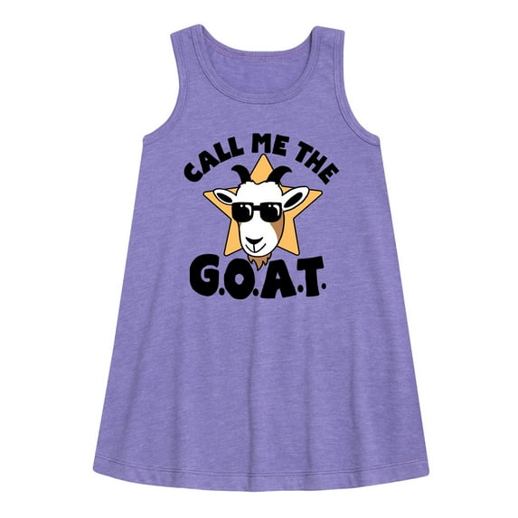 Instant Message - Call Me The Goat - Toddler and Youth Girls A-line Dress