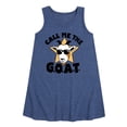 thumbnail image 1 of Instant Message - Call Me The Goat - Toddler and Youth Girls A-line Dress, 1 of 6