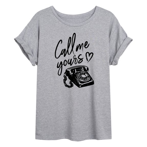 Instant Message - Call Me Yours - Juniors Oversized Graphic T-Shirt