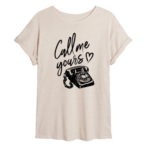 Instant Message - Call Me Yours - Juniors Oversized Graphic T-Shirt