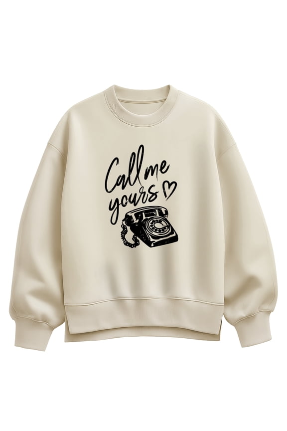 - Call Me Yours Oversized Fleece Crew Sweatshirt