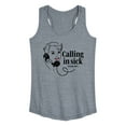 thumbnail image 1 of Instant Message - Calling In Sick Of Sh-t - Women's Racerback Tank Top, 1 of 6