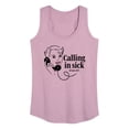 thumbnail image 1 of Instant Message - Calling In Sick Of Sh-t - Women's Racerback Tank Top, 1 of 6