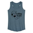thumbnail image 1 of Instant Message - Calling In Sick Of Sh-t - Women's Racerback Tank Top, 1 of 6