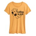 thumbnail image 1 of Instant Message - Calling In Sick Of Sh-t  - Women's Short Sleeve Graphic T-Shirt, 1 of 7
