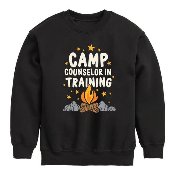 Instant Message - Camp Counselor In Training - Toddler & Youth Crewneck Fleece Sweatshirt
