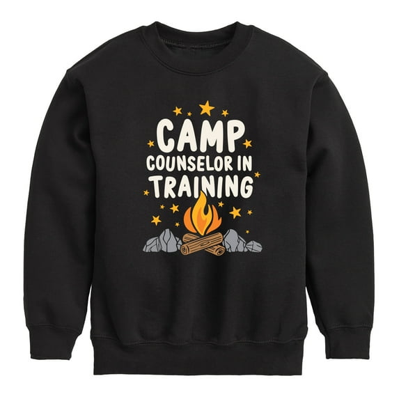 Instant Message - Camp Counselor In Training - Toddler & Youth Crewneck Fleece Sweatshirt