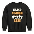 thumbnail image 1 of Instant Message - Camp Smore Worry Less - Toddler And Youth Crewneck Fleece Sweatshirt, 1 of 6