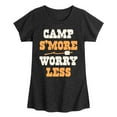 thumbnail image 1 of Instant Message - Camp Smore Worry Less - Toddler And Youth Girls Short Sleeve Graphic T-Shirt, 1 of 6