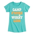 thumbnail image 1 of Instant Message - Camp Smore Worry Less - Toddler And Youth Girls Short Sleeve Graphic T-Shirt, 1 of 6