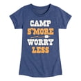thumbnail image 1 of Instant Message - Camp Smore Worry Less - Toddler And Youth Girls Short Sleeve Graphic T-Shirt, 1 of 6