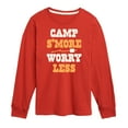 thumbnail image 1 of Instant Message - Camp Smore Worry Less - Toddler And Youth Long Sleeve Graphic T-Shirt, 1 of 6