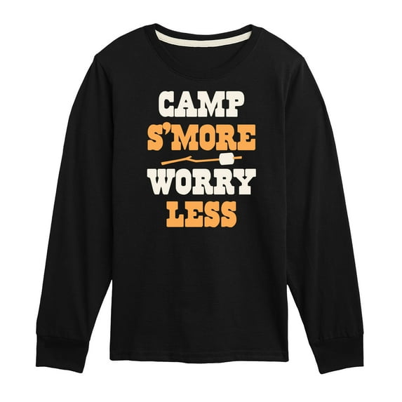 Instant Message - Camp Smore Worry Less - Toddler And Youth Long Sleeve Graphic T-Shirt