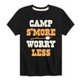 thumbnail image 1 of Instant Message - Camp Smore Worry Less - Toddler And Youth Short Sleeve Graphic T-Shirt, 1 of 6