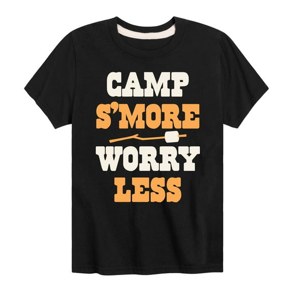 Instant Message - Camp Smore Worry Less - Toddler And Youth Short Sleeve Graphic T-Shirt