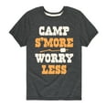 thumbnail image 1 of Instant Message - Camp Smore Worry Less - Toddler And Youth Short Sleeve Graphic T-Shirt, 1 of 6