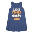 thumbnail image 1 of Instant Message - Camp Smore Worry Less - Toddler and Youth Girls A-line Dress, 1 of 6