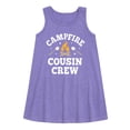 thumbnail image 1 of Instant Message - Campfire Cousin Crew - Toddler & Youth Girls A-line Dress, 1 of 5