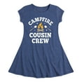 thumbnail image 1 of Instant Message - Campfire Cousin Crew - Toddler & Youth Girls Fit & Flare Dress, 1 of 1
