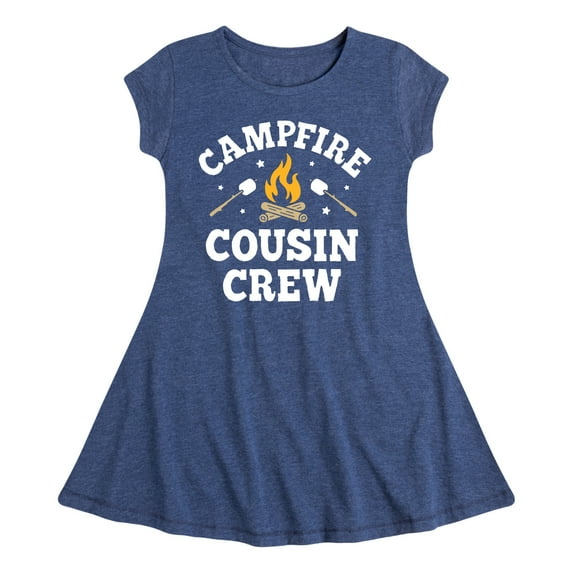 Instant Message - Campfire Cousin Crew - Toddler & Youth Girls Fit & Flare Dress