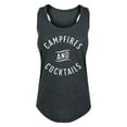 thumbnail image 1 of Instant Message - Campfires And Cocktails - Women's Racerback Tank, 1 of 5