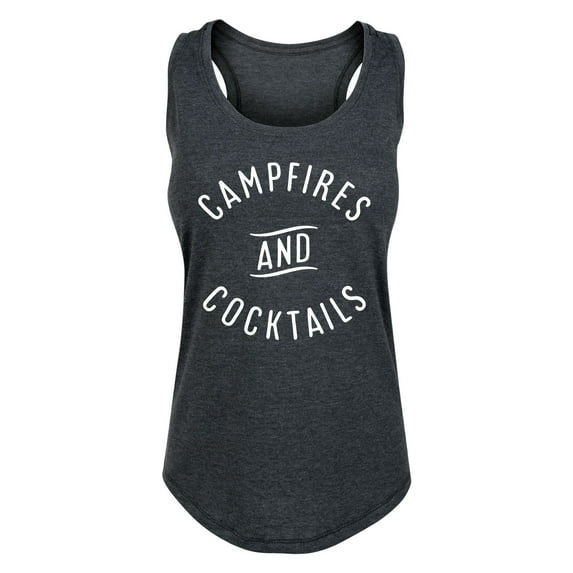 Instant Message - Campfires And Cocktails - Women's Racerback Tank