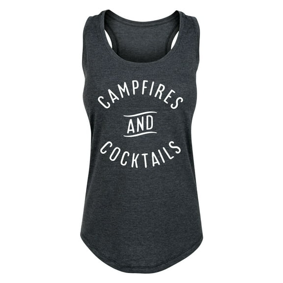 Instant Message - Campfires And Cocktails - Women's Racerback Tank