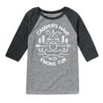 thumbnail image 1 of Instant Message - Camping - Campers Have S'more Fun - Toddler & Youth Raglan Graphic T-Shirt, 1 of 5