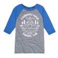 thumbnail image 1 of Instant Message - Camping - Campers Have S'more Fun - Toddler & Youth Raglan Graphic T-Shirt, 1 of 5