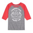 thumbnail image 1 of Instant Message - Camping - Campers Have S'more Fun - Toddler & Youth Raglan Graphic T-Shirt, 1 of 7