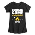 thumbnail image 1 of Instant Message - Camping - Cousin Camp Adventures - Toddler & Youth Girls Short Sleeve Graphic T-Shirt, 1 of 6