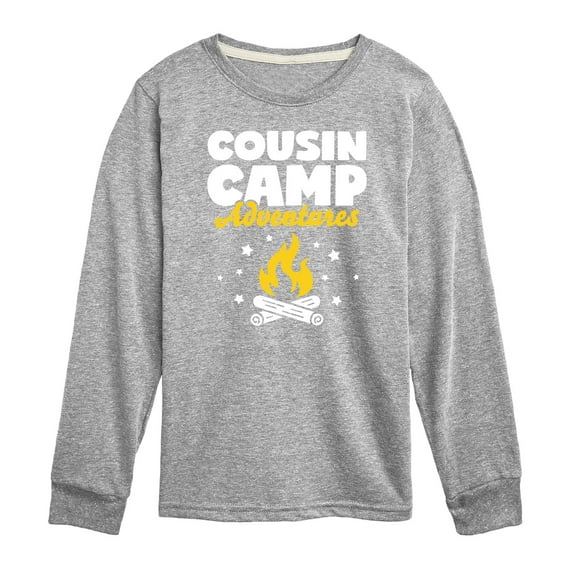Instant Message - Camping - Cousin Camp Adventures - Toddler & Youth Long Sleeve Graphic T-Shirt
