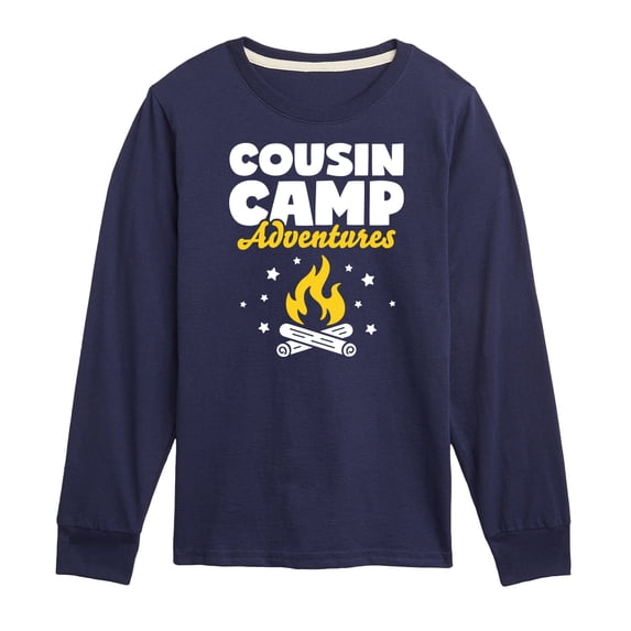 Instant Message - Camping - Cousin Camp Adventures - Toddler & Youth Long Sleeve Graphic T-Shirt