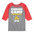 thumbnail image 1 of Instant Message - Camping - Cousin Camp Adventures - Toddler & Youth Raglan Graphic T-Shirt, 1 of 7