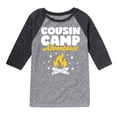 thumbnail image 1 of Instant Message - Camping - Cousin Camp Adventures - Toddler & Youth Raglan Graphic T-Shirt, 1 of 6