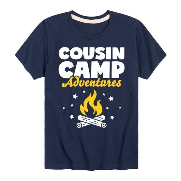 Instant Message - Camping - Cousin Camp Adventures - Toddler & Youth Short Sleeve Graphic T-Shirt