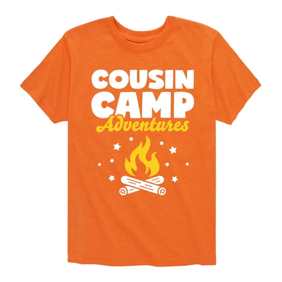 Instant Message - Camping - Cousin Camp Adventures - Toddler & Youth Short Sleeve Graphic T-Shirt